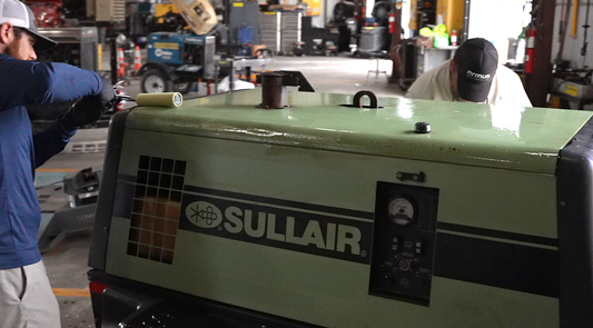 InduroPro Coating on Sullair 185 Air Compressor — United Rentals
