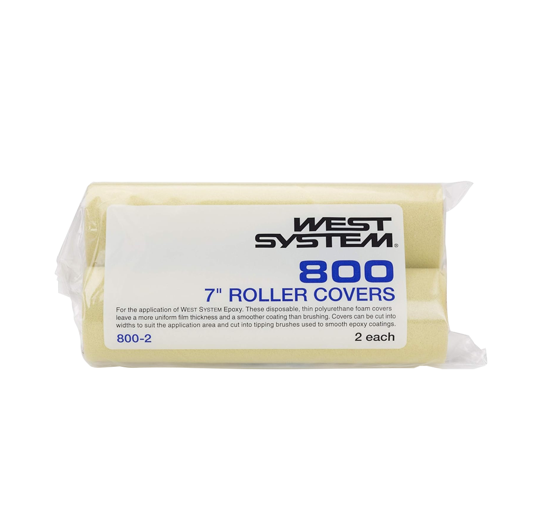 West System #800 7" foam roller covers, 2-pack
